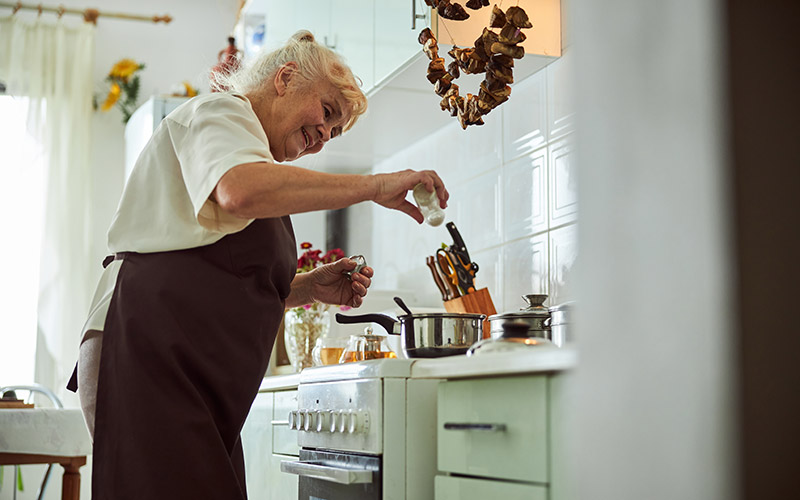 Mother cooking